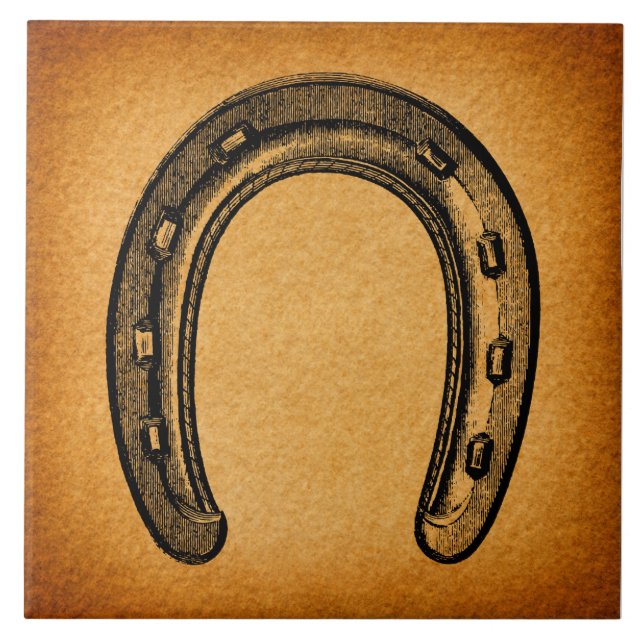 Azulejo Zapato de caballo antiguo hispano occidental (Frente)