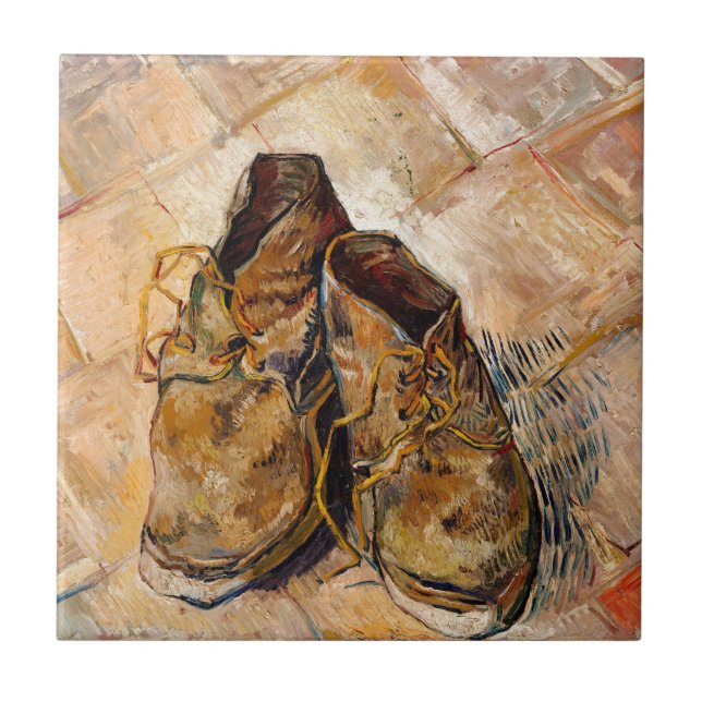 Azulejo Zapatos de Van Gogh Pintura de arte (Frente)