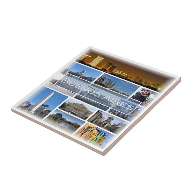 Azulejo zAR006 BUENOS AIRES, Mosaic, Argentina, (Lado)