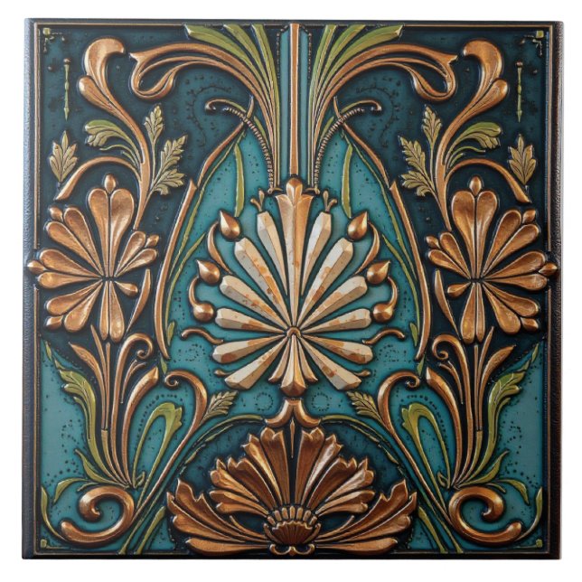 Azulejo Zarcillos de Cobre (Frente)