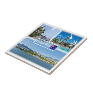 Azulejo zAU005 CAIRNS, Australia, Oceanía, Mosaico,