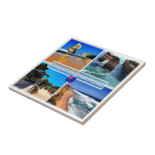 Azulejo zAU009 GREAT OCEAN ROAD, Mosaic, Australia,