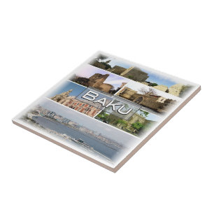 Azulejo zAZ003 BAKÚ, Azerbaiyán, Asia,