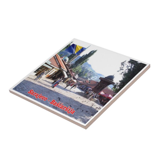 Azulejo zBA005 SARAJEVO BAŠCARŠIJA Bosnia y Herzegovina (Lado)