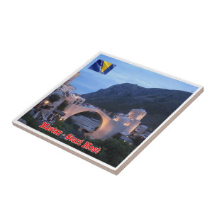 Azulejo zBA009 MOSTAR STARI MOST MOST Bosnia y Herzegovina