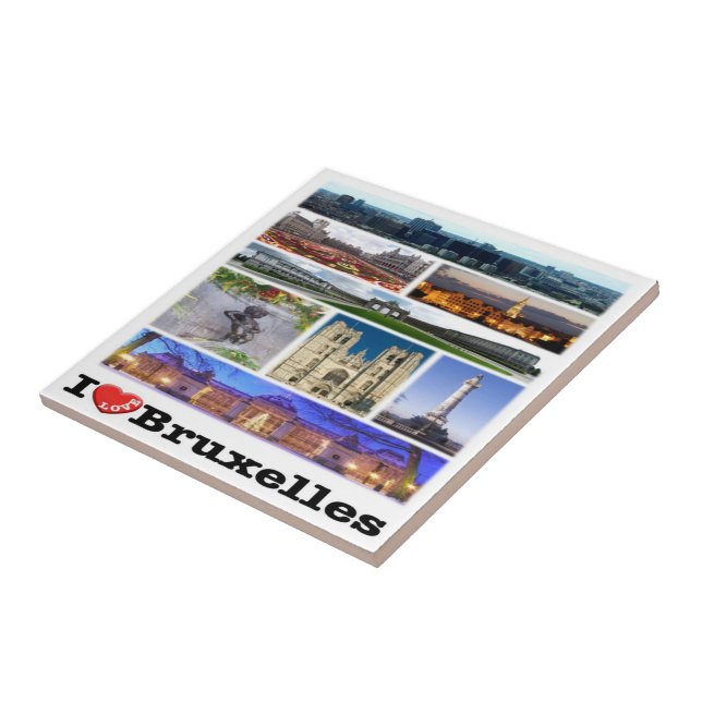 Azulejo zBE013 BRUSELAS BRUXELLES Bélgica, (Lado)