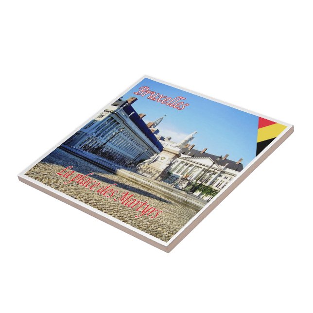 Azulejo zBE023 BRUSELAS BRUXELLES Place des Martyrs, (Lado)