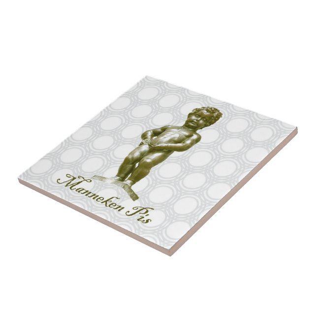 Azulejo zBE054 MANNEKEN PIS Brussels Bruxelles, (Lado)