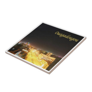 Azulejo zBF009 OUAGADOUGOU, Burkina Faso, África,