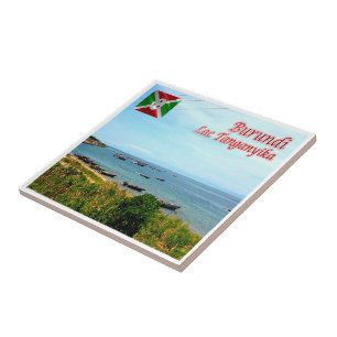 Azulejo zBI008 LAGO TANGANYKA, BURUNDI, África,