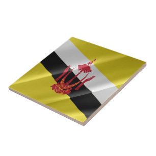 Azulejo zBN002 Brunéi ondeando FLAG Brunéi,