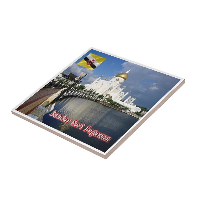 Azulejo zBN006 MEZQUITA OMAR ALI SAIFUDDIEN, (Lado)