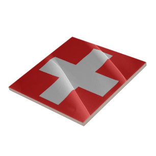 Azulejo zCH002 ondulando FLAG SWISS,