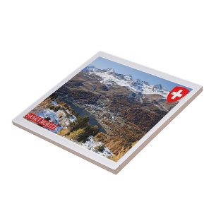 Azulejo zCH018 SAINT MORITZ Suiza -
