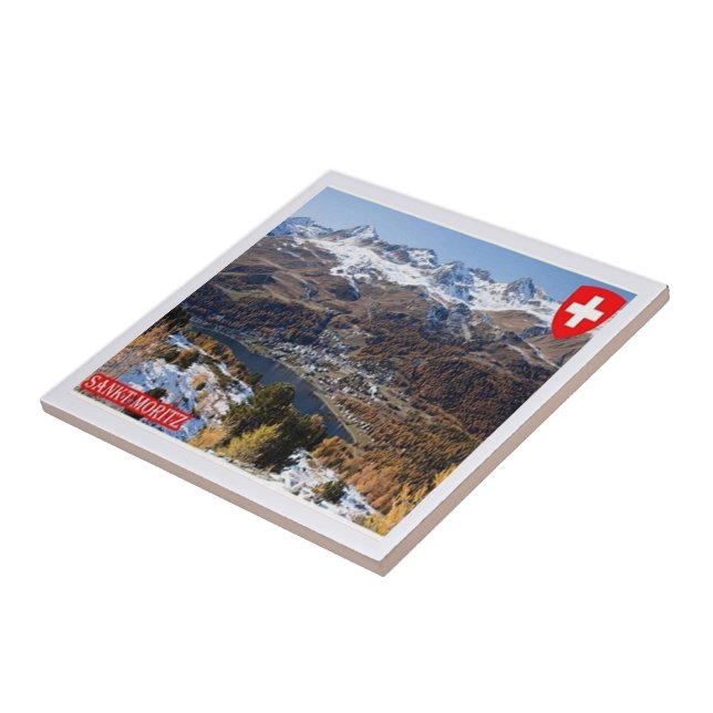 Azulejo zCH018 SAINT MORITZ Suiza - (Lado)