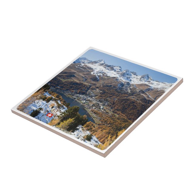 Azulejo zCH018 SANKT MORITZ Suiza, (Lado)