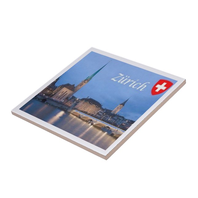 Azulejo zCH021 ZURICH Suiza -  (Lado)