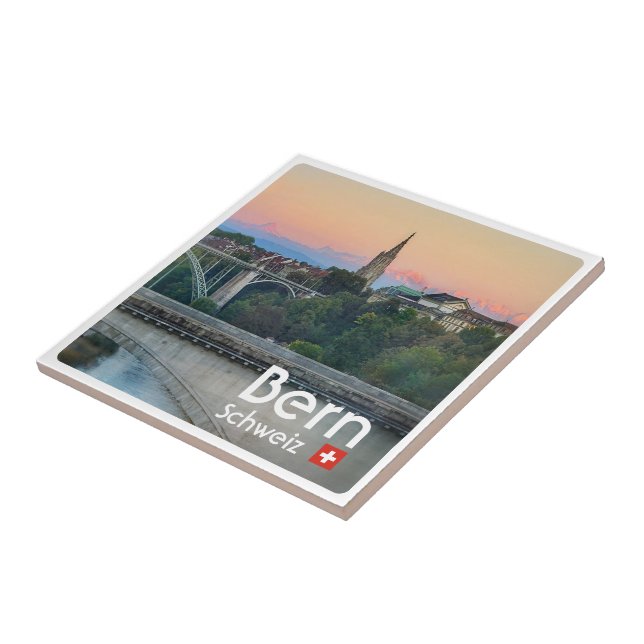 Azulejo zCH022 BERN Downtown Suiza, (Lado)