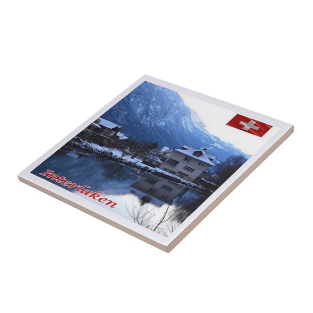 Azulejo zCH025 INTERLAKEN Suiza - (Lado)