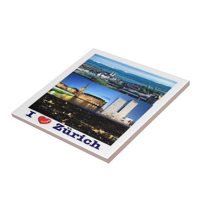 Azulejo zCH037 ZURICH I Love Swiss - (Lado)