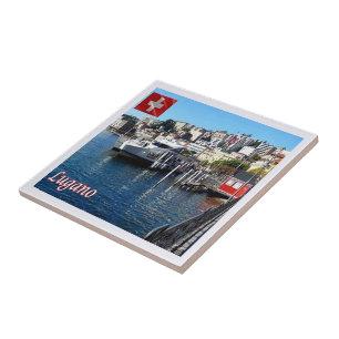 Azulejo zCH048 LUGANO Suiza -