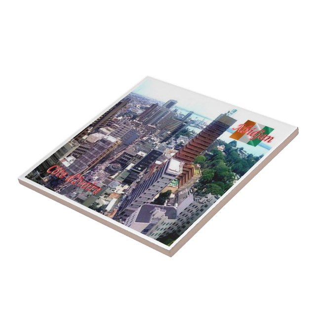 Azulejo zCI003 ABIDJAN, COSTA DE MARFIL, África, (Lado)