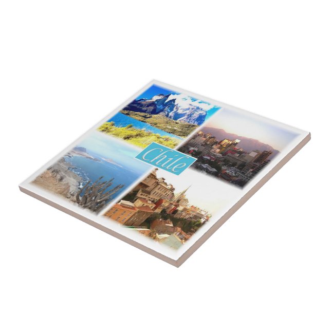 Azulejo zCL004 CHILE, Mosaic, América, (Lado)