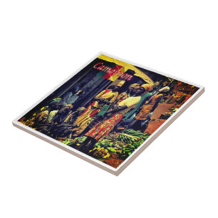 Azulejo zCM016 CAMERÚN, Mujeres, África,