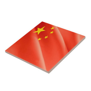 Azulejo zCN002 Chino ondeando FLAG China PRC,