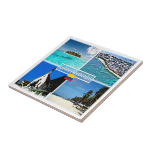 Azulejo zCO003 SAN ANDRES, Mosaic, Colombia,