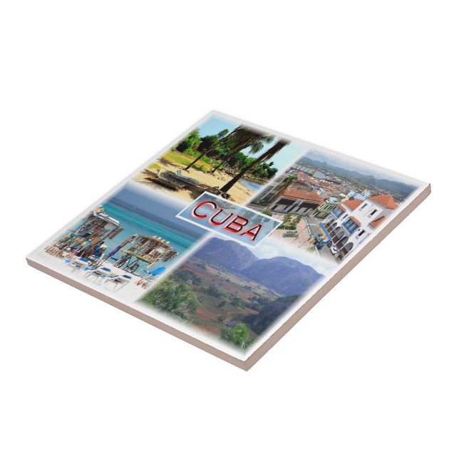 Azulejo zCU002 CUBA, Mosaic, América, (Lado)