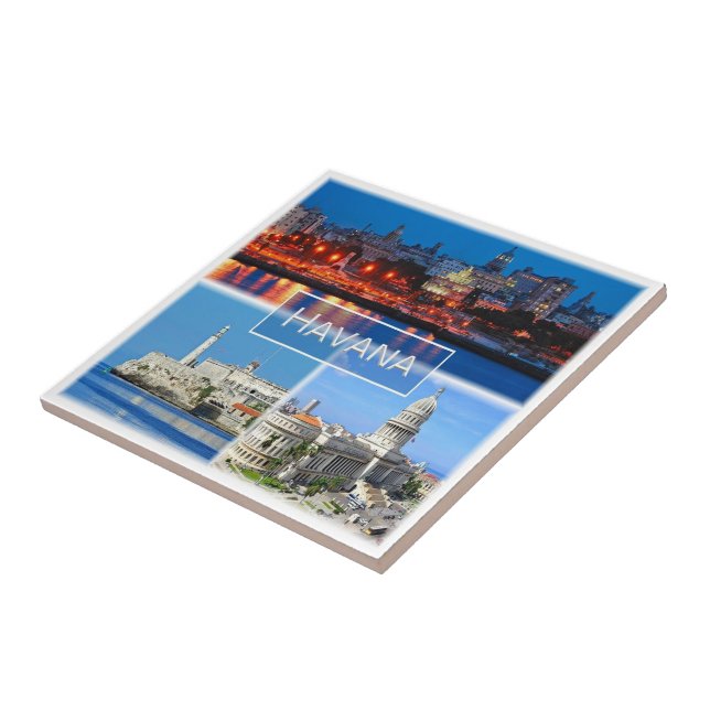 Azulejo zCU003 HAVANA, Mosaic, Cuba, América, (Lado)