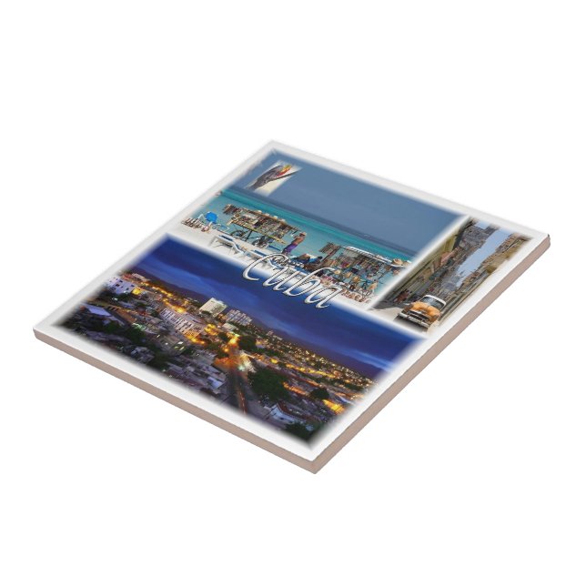 Azulejo zCU006 CUBA, Mosaic, América, (Lado)