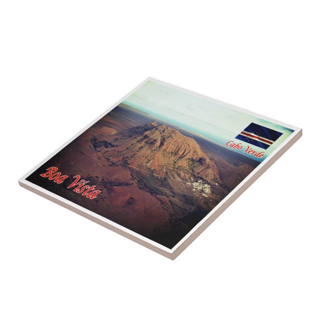 Azulejo zCV003 BOA VISTA,Cabo Verde, Rocha norma, (Lado)