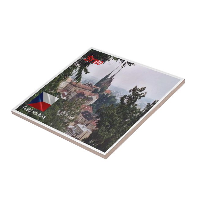 Azulejo zCZ007 BRNO República Checa, (Lado)