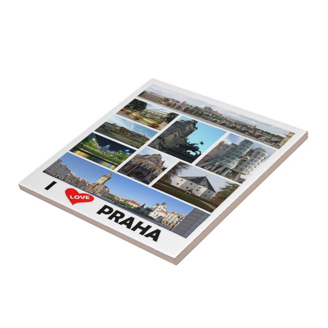 Azulejo ZCZ023 PRAGUE I Love República Checa, (Lado)