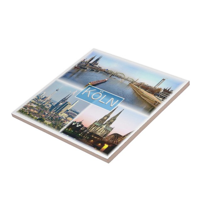 Azulejo zDE025 COLOGNE KÖLN Alemania, Europa, (Lado)