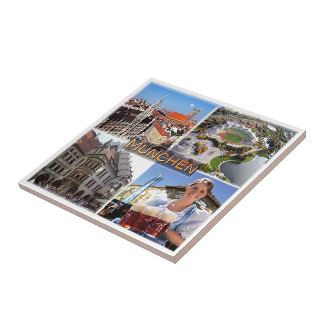 Azulejo zDE040 MUNCHEN Altstadt Olympiastadion, (Lado)