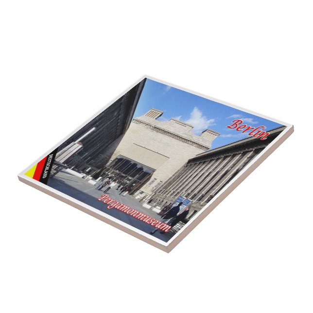 Azulejo zDE044 BERLIN Pergamon Museum Alemania, (Lado)