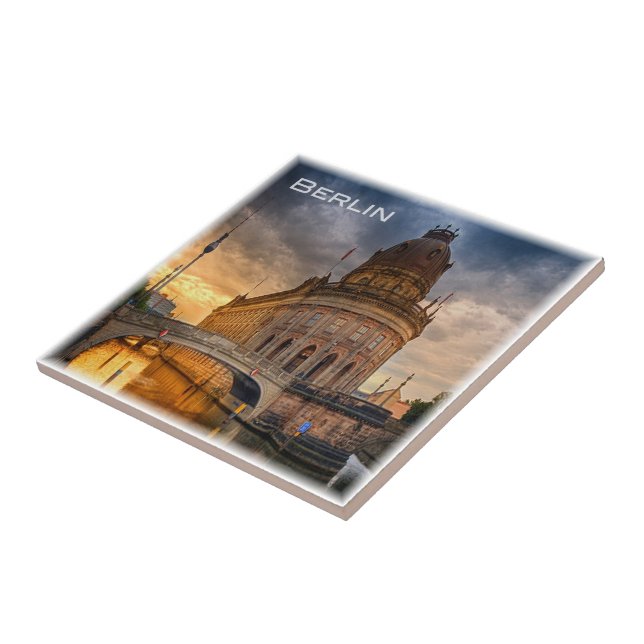 Azulejo zDE051 BERLIN MUSEUMSINSEL Alemania, (Lado)