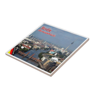 Azulejo zDE073 BERLIN OBERBAUMBRÜCKE Alemania,