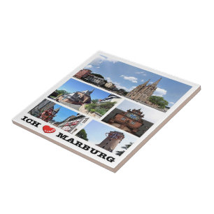 Azulejo zDE102 MARBURG I LOVE, Alemania,
