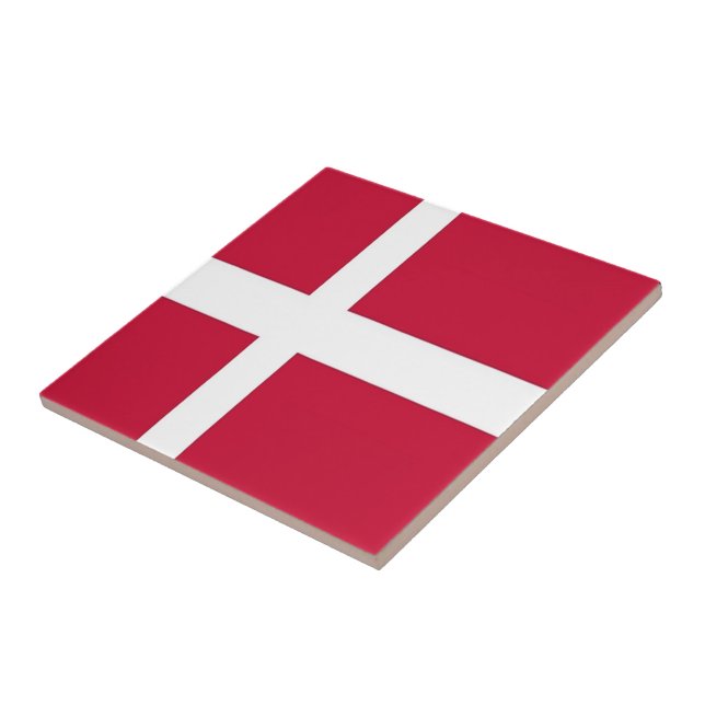 Azulejo zDK001 DANISH FLAG, Dinamarca, (Lado)