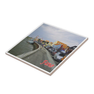 Azulejo zDK011 FANO frente al mar Islas Frisas, Dinamarca,