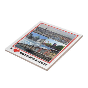 Azulejo zDK014 COPENHAGEN KOPENHAGEN I LOVE,