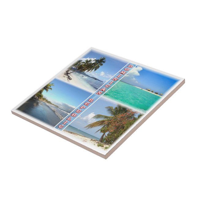 Azulejo zDO004 REPÚBLICA DOMINICANA, Mosaic, América, (Lado)