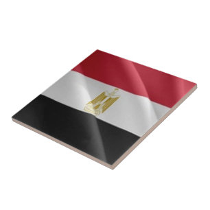 Azulejo zEG002 EGIPTO, Bandera ondulante, África, Fridge