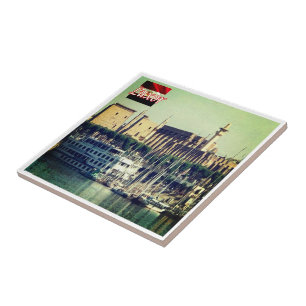 Azulejo zEG049 LUXOR, EGIPTO, África, Fridge