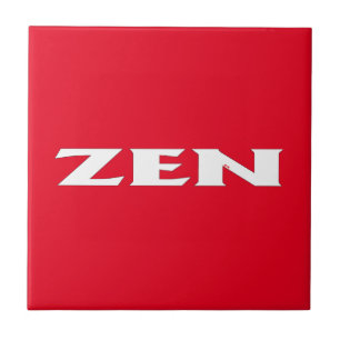 Azulejo Zen blanco rojo pequeño mosaico