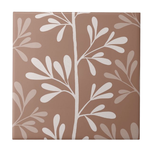 Azulejo Zen Garden Stems XL12 blanco botánico mínimo (Frente)